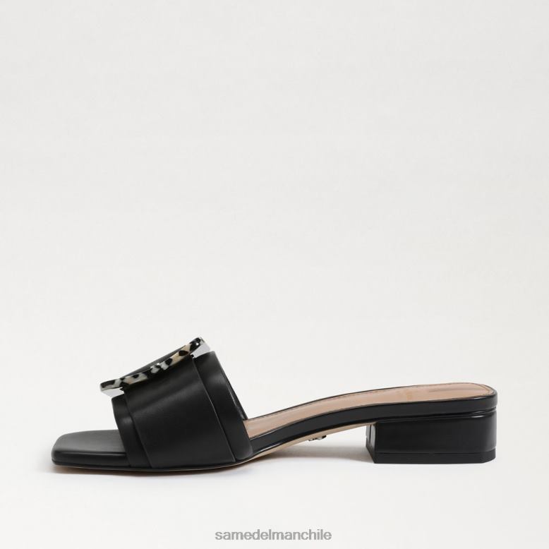Sam Edelman P802J419 calzado cuero negro mujer sandalia diaconada