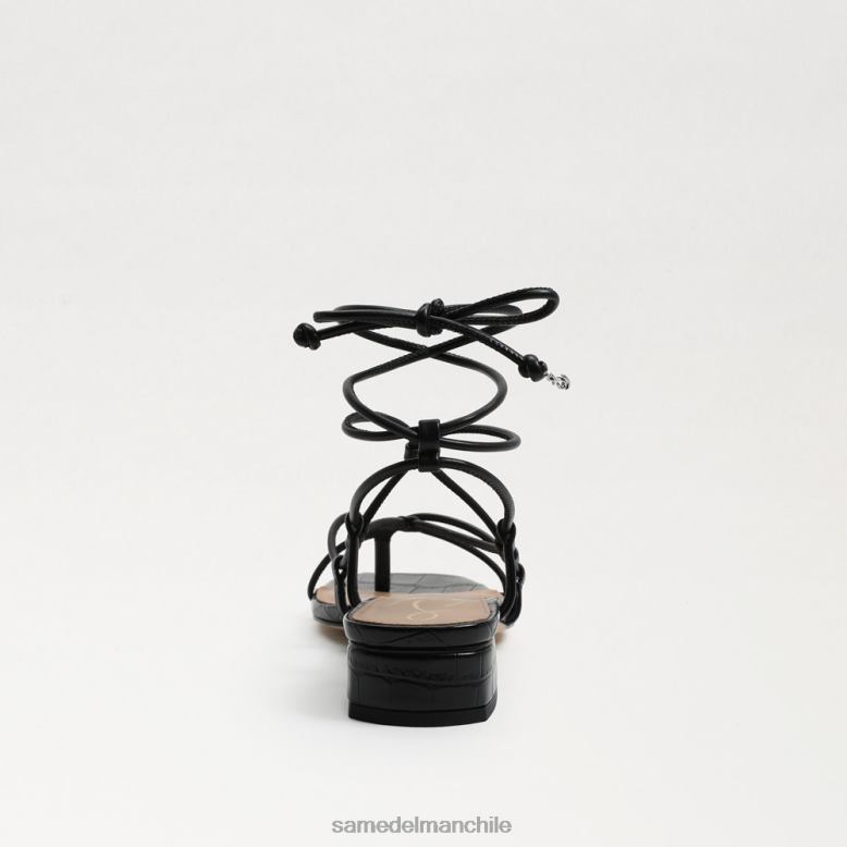 Sam Edelman P802J420 calzado cuero negro mujer sandalia chiflada