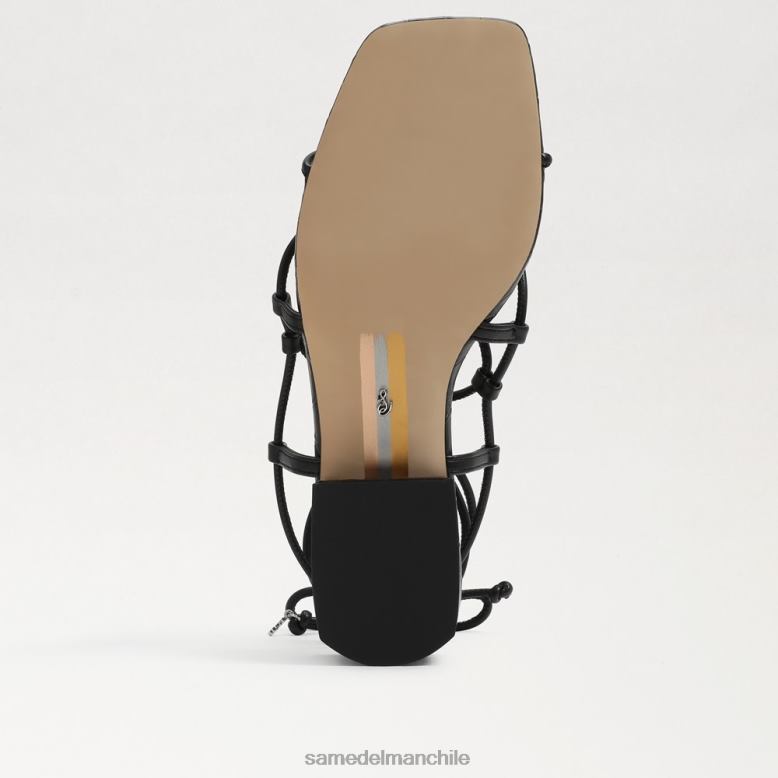Sam Edelman P802J420 calzado cuero negro mujer sandalia chiflada