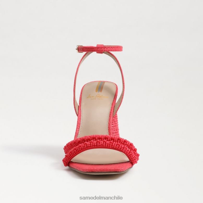 Sam Edelman P802J487 calzado baros rosa mujer sandalias kia con tacón cuadrado y cuentas