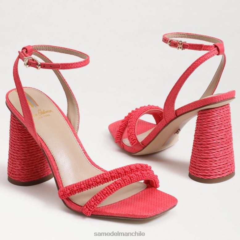 Sam Edelman P802J487 calzado baros rosa mujer sandalias kia con tacón cuadrado y cuentas