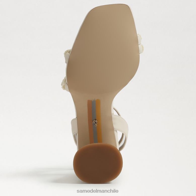 Sam Edelman P802J488 calzado marfil moderno mujer sandalias kia con tacón cuadrado y cuentas