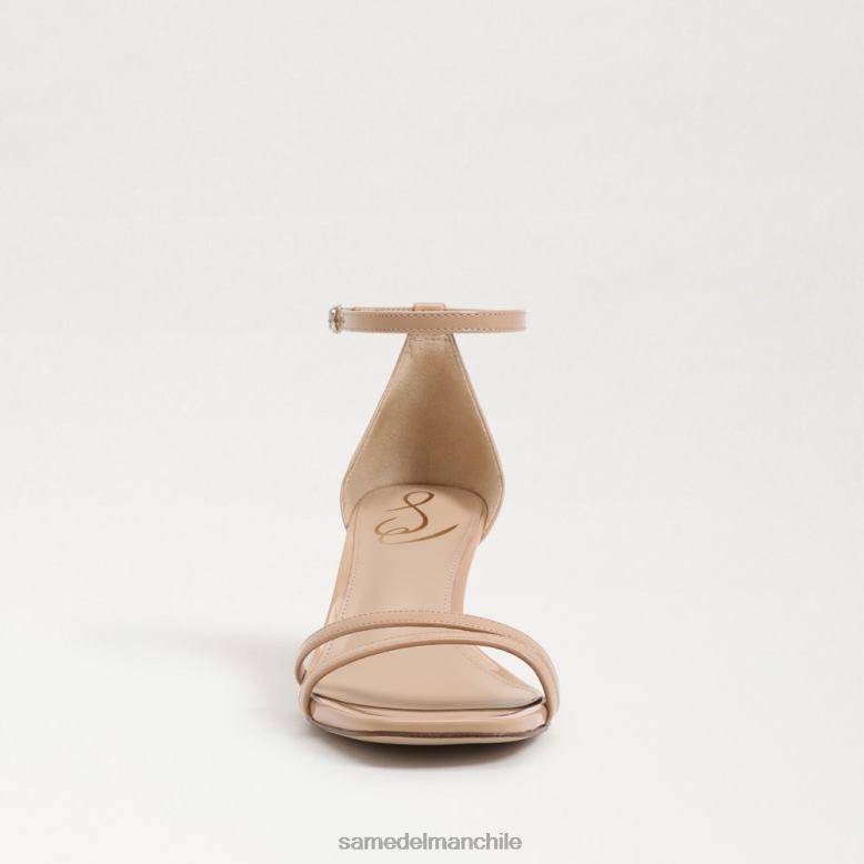 Sam Edelman P802J502 calzado charol rubor beige mujer sandalia peonie con tacón gatito