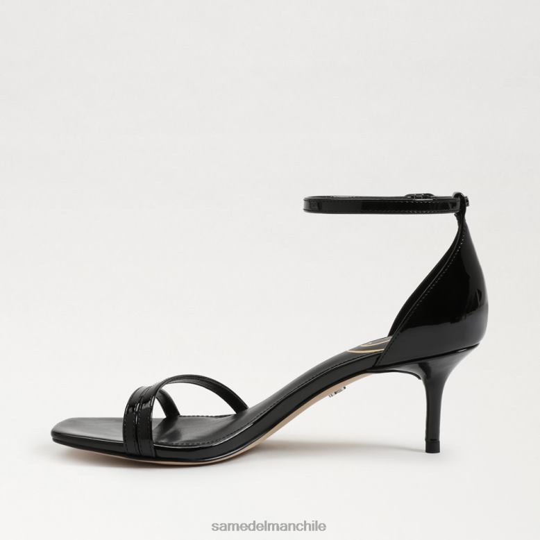 Sam Edelman P802J503 calzado charol negro mujer sandalia peonie con tacón gatito
