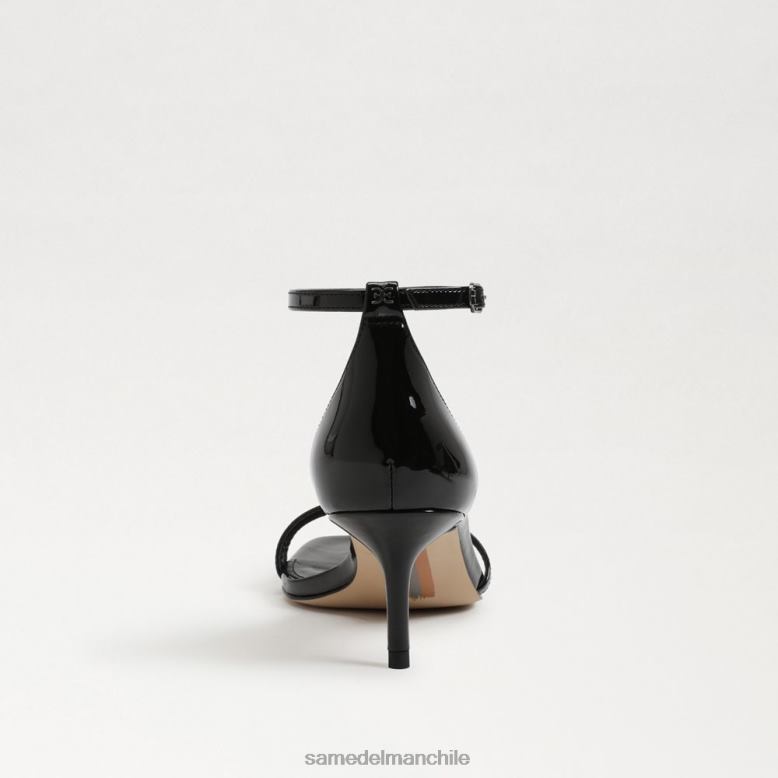 Sam Edelman P802J503 calzado charol negro mujer sandalia peonie con tacón gatito