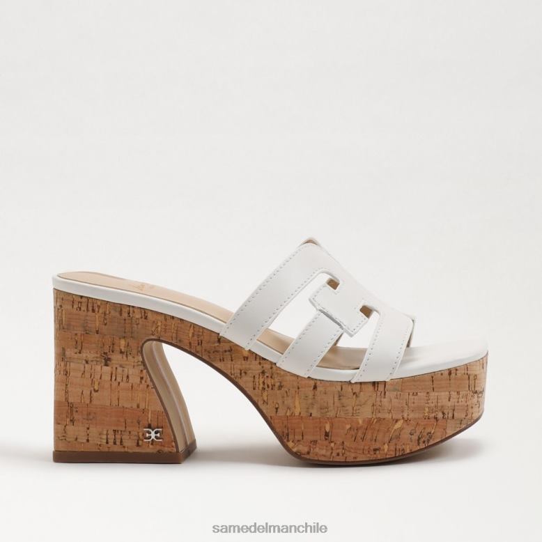 Sam Edelman P802J545 calzado blanco brillante mujer sandalia con plataforma para desarrolladores