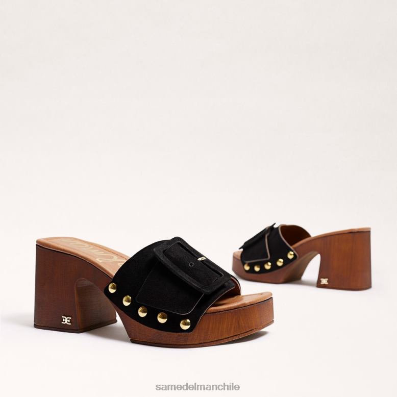 Sam Edelman P802J60 calzado ante negro mujer sandalia plataforma marcia