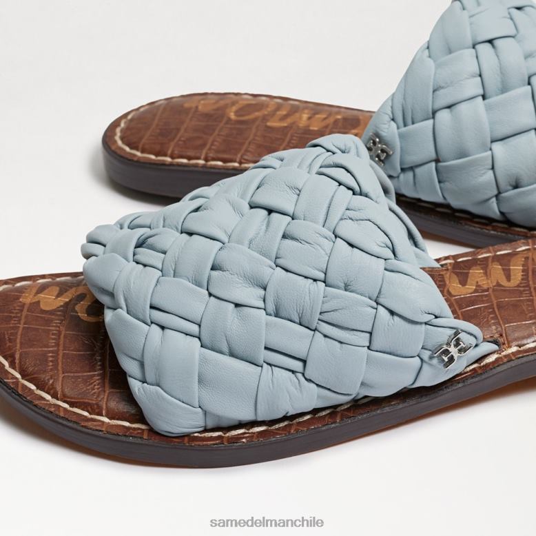 Sam Edelman P802J635 calzado cuero azul riviera mujer sandalias griffin tejidas