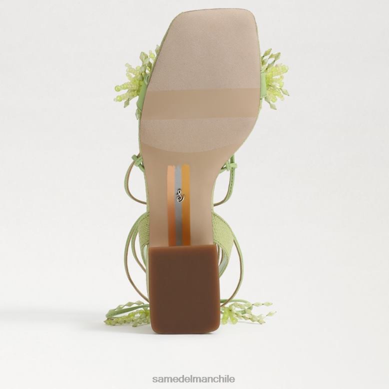 Sam Edelman P802J63 calzado pera de verano mujer sandalia walda con tacón cuadrado y cuentas