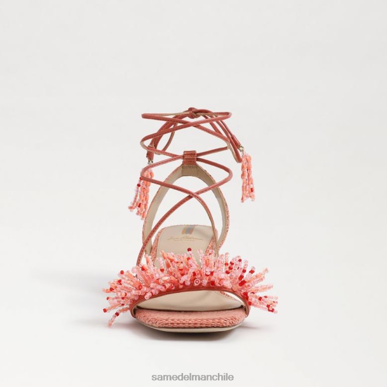 Sam Edelman P802J65 calzado estuco rosa mujer sandalia walda con tacón cuadrado y cuentas