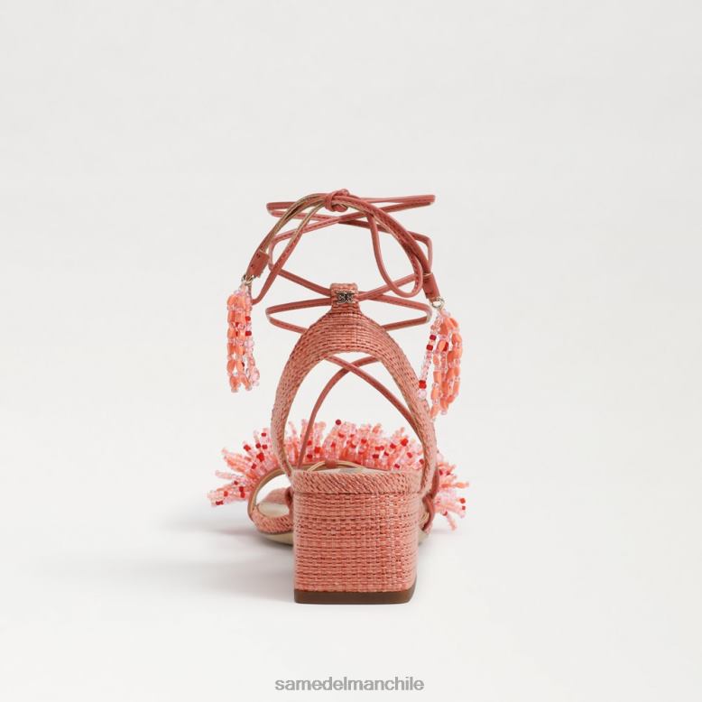 Sam Edelman P802J65 calzado estuco rosa mujer sandalia walda con tacón cuadrado y cuentas