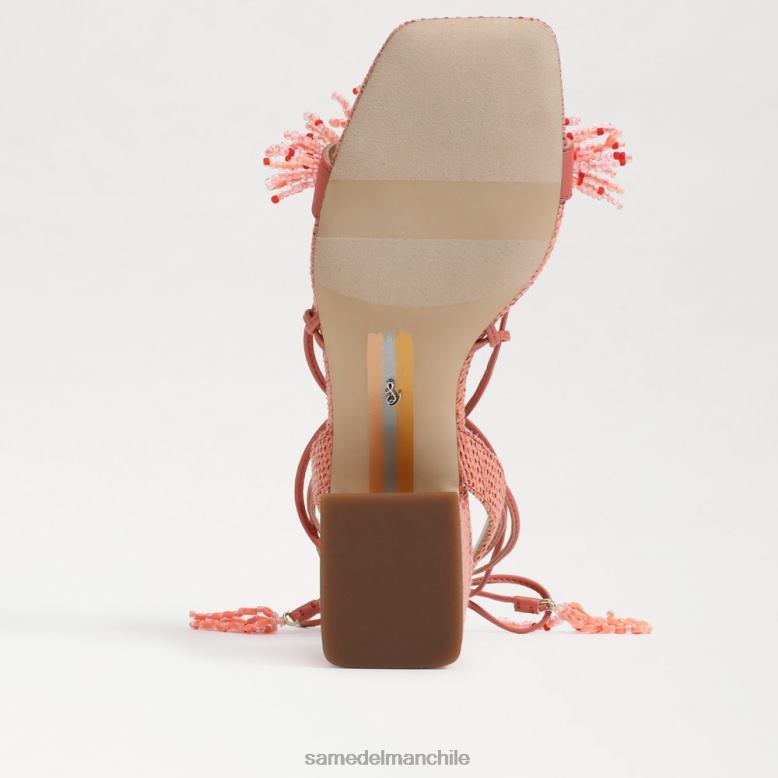 Sam Edelman P802J65 calzado estuco rosa mujer sandalia walda con tacón cuadrado y cuentas