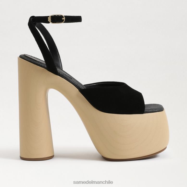 Sam Edelman P802J668 calzado ante negro mujer tacón de plataforma Grayson