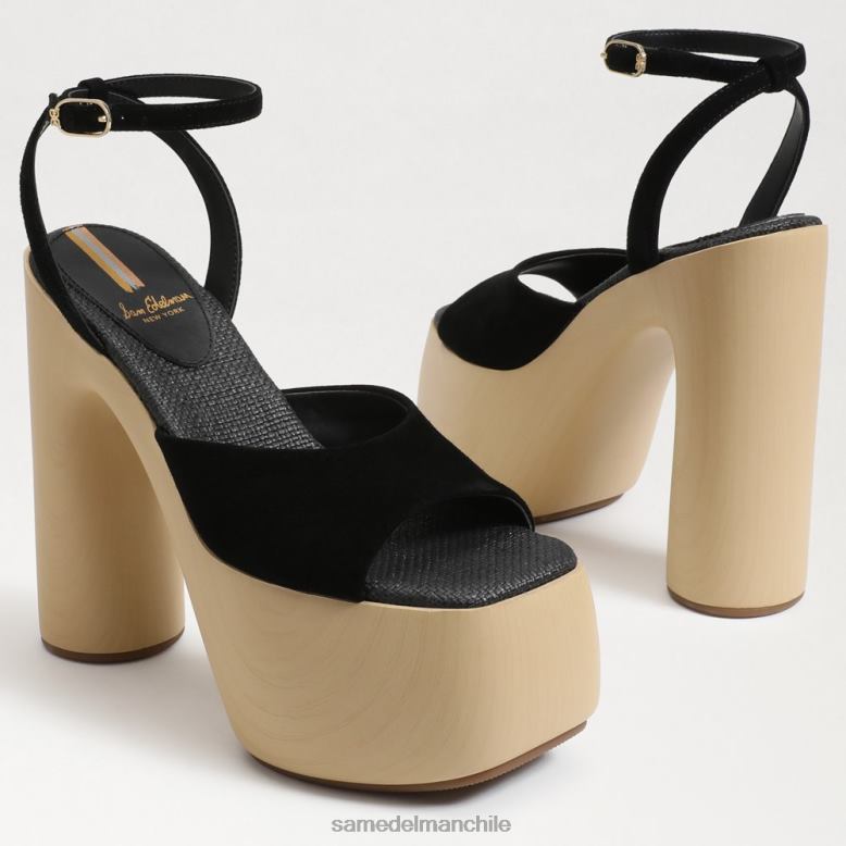 Sam Edelman P802J668 calzado ante negro mujer tacón de plataforma Grayson