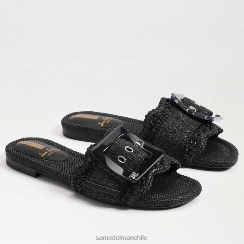 Sam Edelman P802J68 calzado rafia negra mujer sandalias bambi