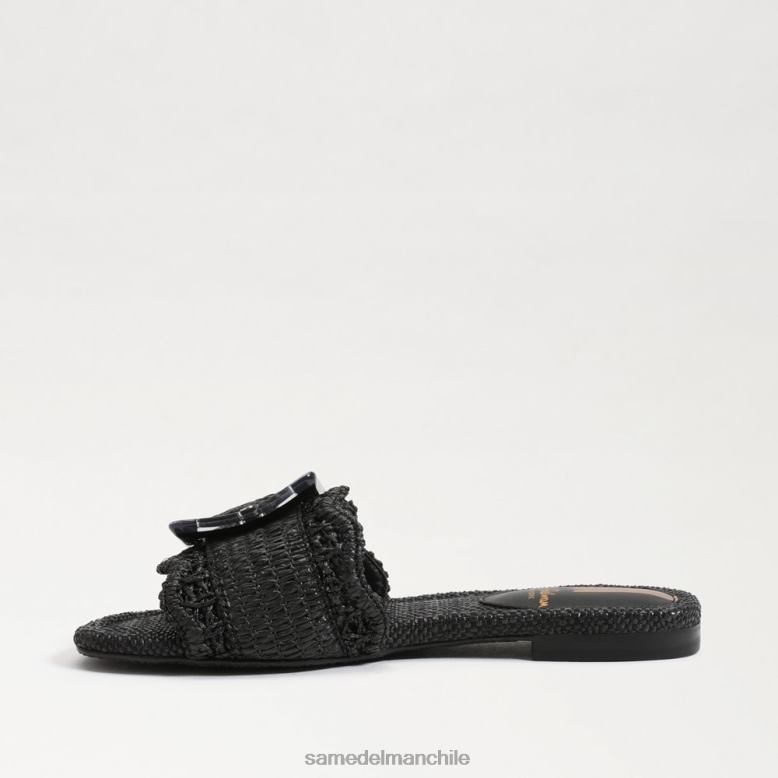 Sam Edelman P802J68 calzado rafia negra mujer sandalias bambi