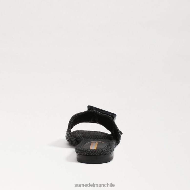 Sam Edelman P802J68 calzado rafia negra mujer sandalias bambi