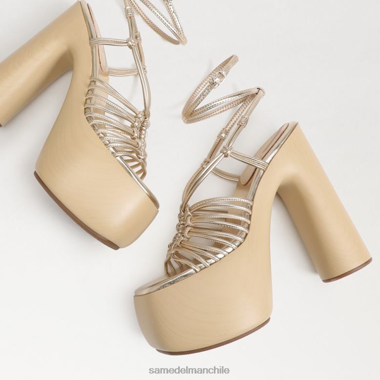 Sam Edelman P802J697 calzado hoja de oro mujer tacón de plataforma gia