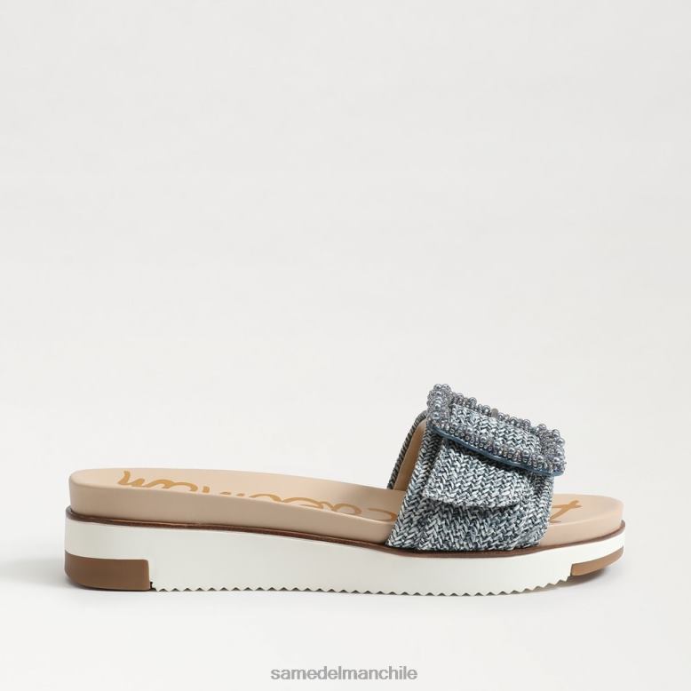 Sam Edelman P802J700 calzado lavado nuevo azul mujer sandalia ariane con cuentas