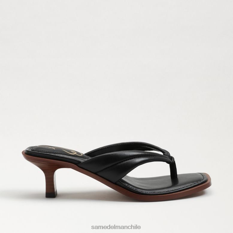 Sam Edelman P802J708 calzado cuero negro mujer sandalia tipo tanga daphney