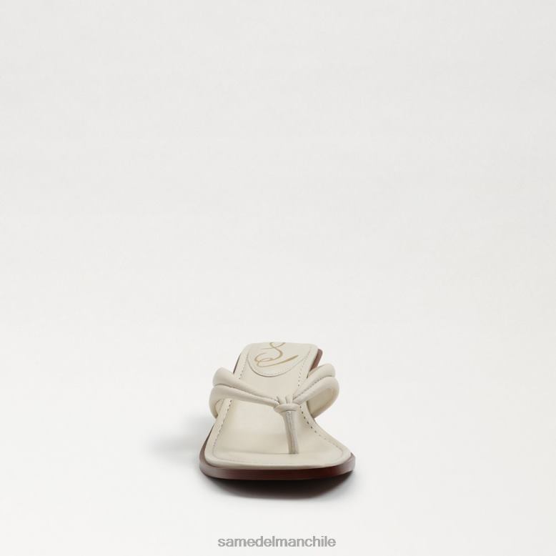 Sam Edelman P802J709 calzado cuero marfil moderno mujer sandalia tipo tanga daphney