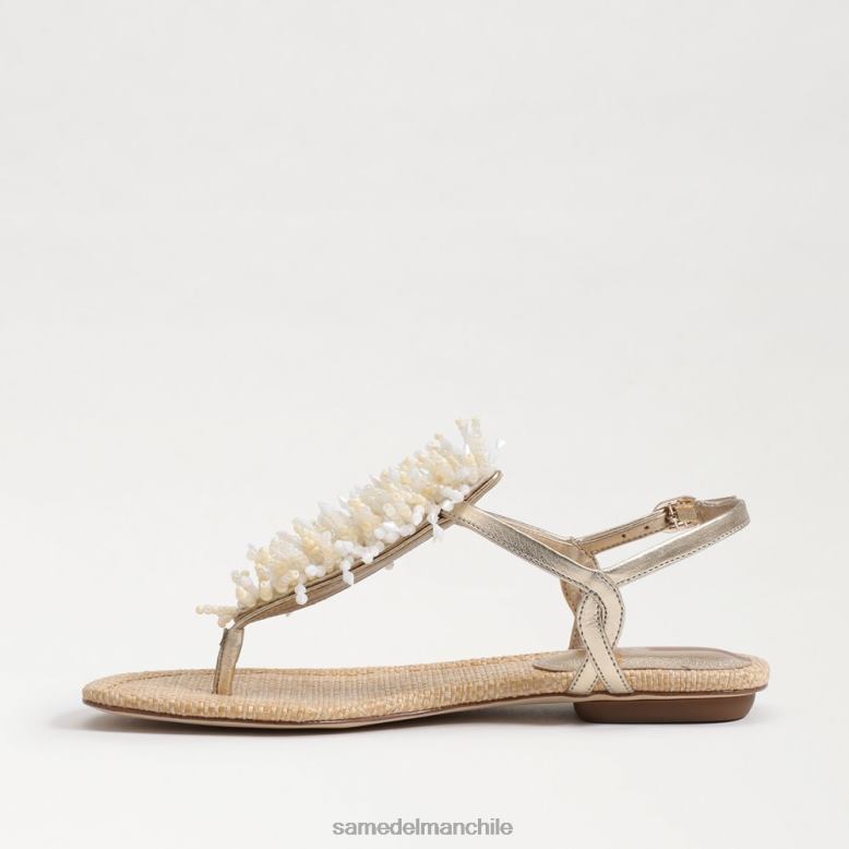Sam Edelman P802J727 calzado hoja de oro mujer brinda sandalia tipo tanga