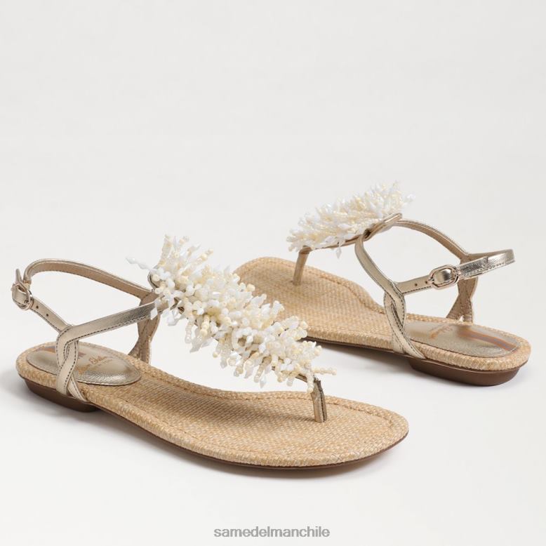 Sam Edelman P802J727 calzado hoja de oro mujer brinda sandalia tipo tanga