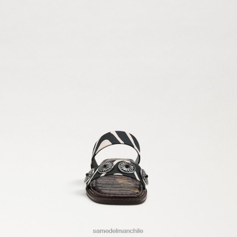 Sam Edelman P802J741 calzado negro/cebra natural mujer sandalia hera
