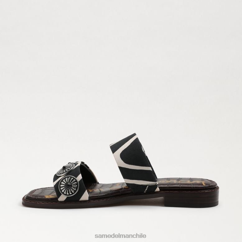 Sam Edelman P802J741 calzado negro/cebra natural mujer sandalia hera