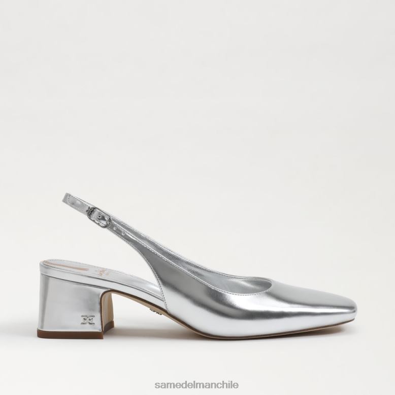 Sam Edelman P802J187 calzado plata suave mujer tacón gatito destalonado terra