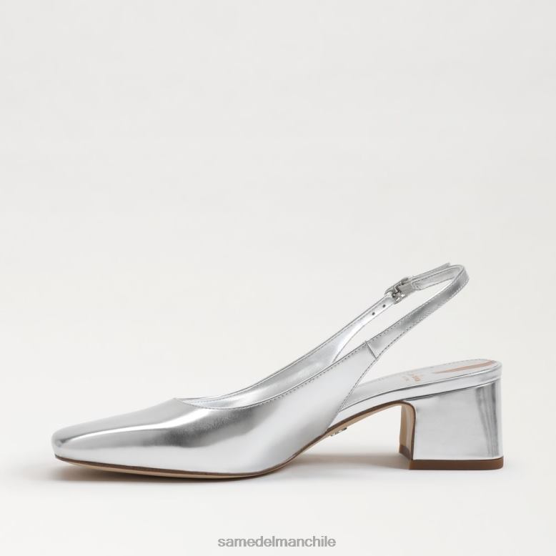 Sam Edelman P802J187 calzado plata suave mujer tacón gatito destalonado terra