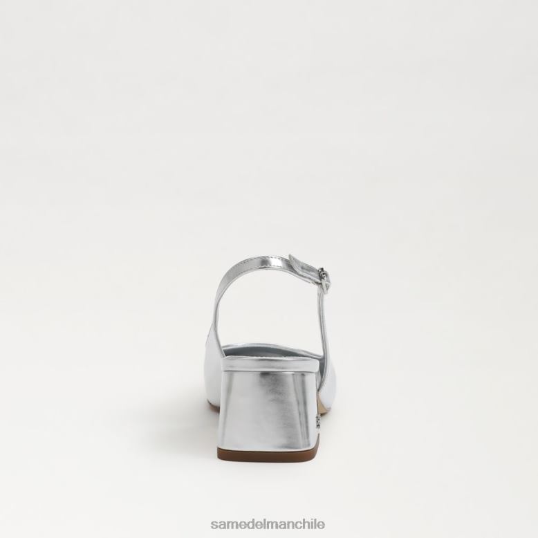 Sam Edelman P802J187 calzado plata suave mujer tacón gatito destalonado terra