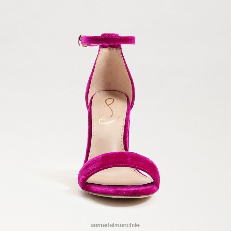 Sam Edelman P802J318 calzado terciopelo frambuesa mujer sandalia con tacón cuadrado yaro
