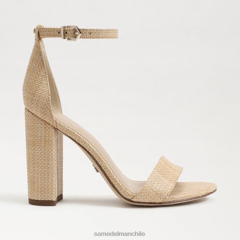 Sam Edelman P802J322 calzado madera de haya blanqueada mujer sandalia con tacón cuadrado yaro