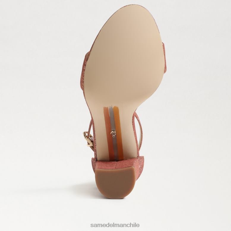 Sam Edelman P802J331 calzado rosa óxido mujer sandalia con tacón cuadrado yaro