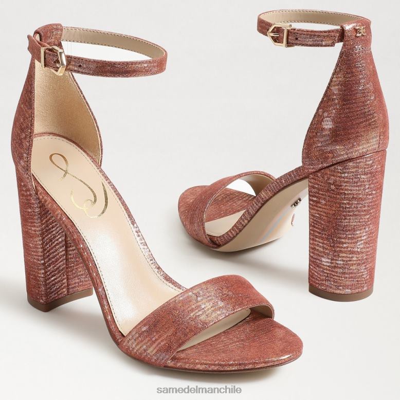 Sam Edelman P802J331 calzado rosa óxido mujer sandalia con tacón cuadrado yaro