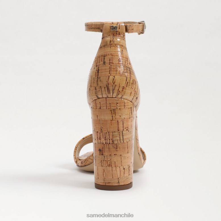 Sam Edelman P802J334 calzado corcho natural mujer sandalia con tacón cuadrado yaro