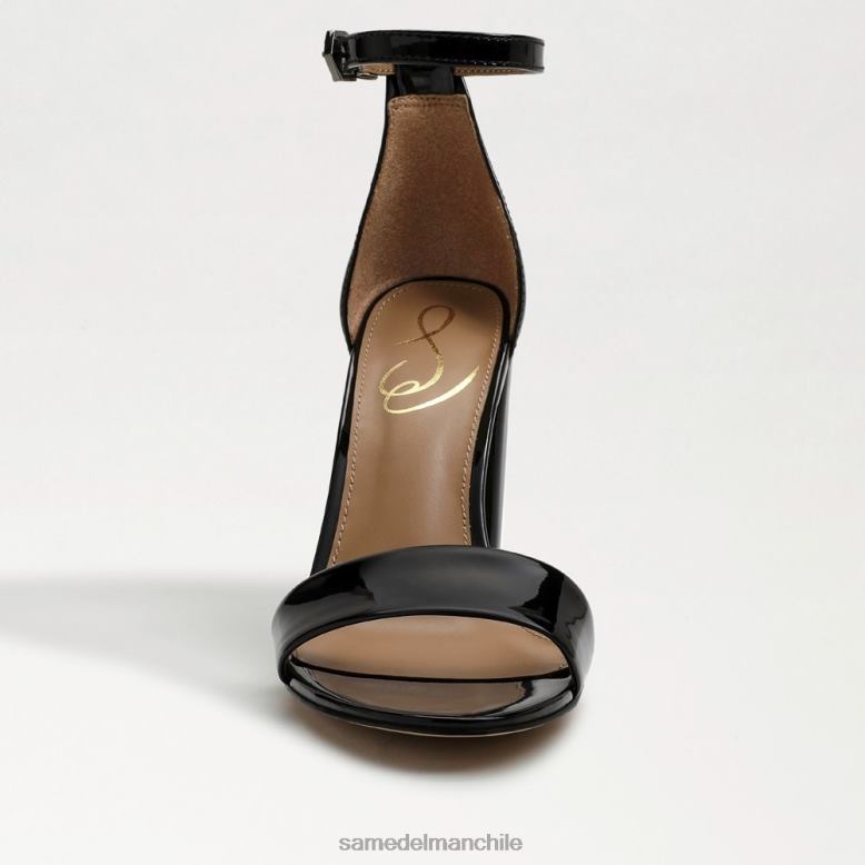 Sam Edelman P802J336 calzado charol negro mujer sandalia con tacón cuadrado yaro