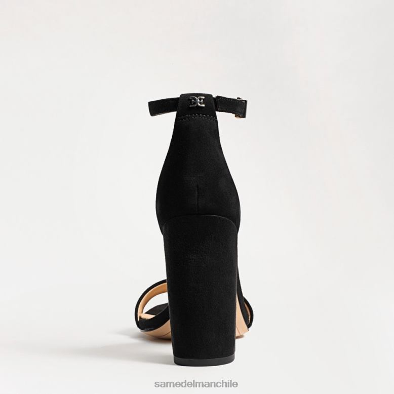Sam Edelman P802J338 calzado ante negro mujer sandalia con tacón cuadrado yaro