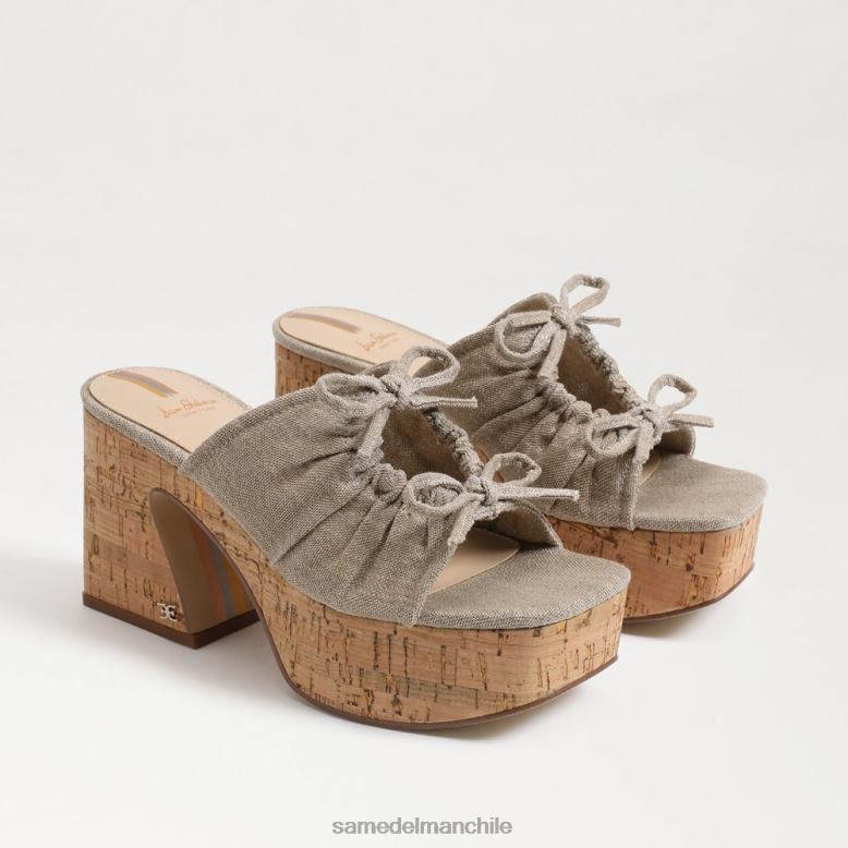 Sam Edelman P802J350 calzado oscuro natural mujer tacón de cuña con plataforma dova