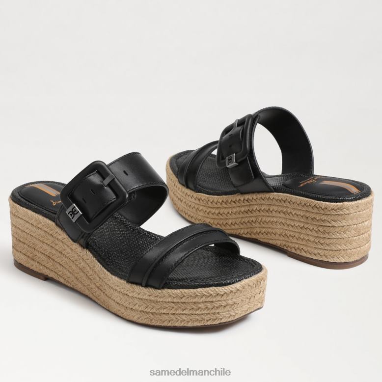 Sam Edelman P802J352 calzado negro mujer sandalia alpargata carson con cuña
