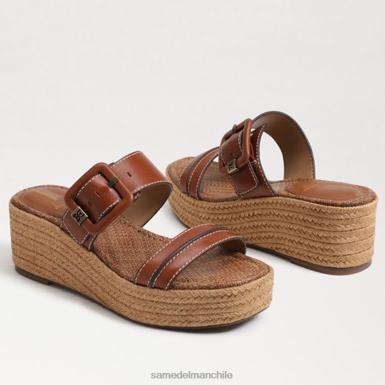 Sam Edelman P802J353 calzado coñac rico mujer sandalia alpargata carson con cuña