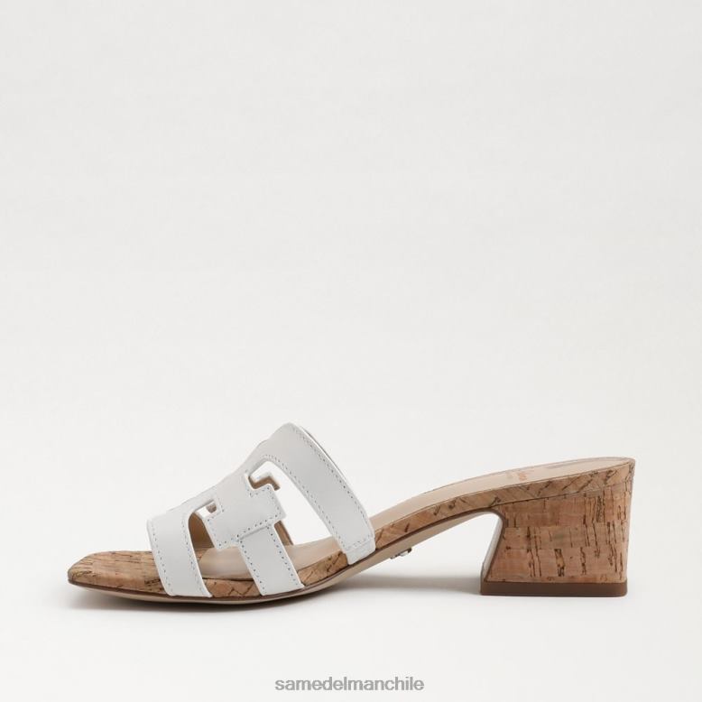 Sam Edelman P802J354 calzado blanco brillante mujer mule con tacón winslow
