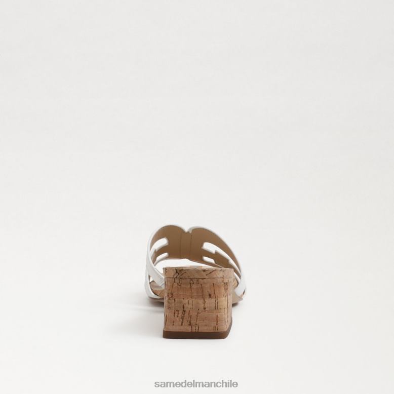 Sam Edelman P802J354 calzado blanco brillante mujer mule con tacón winslow