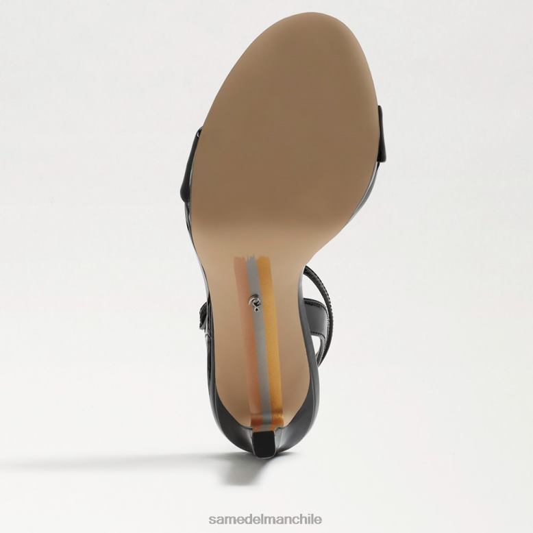 Sam Edelman P802J389 calzado charol negro mujer tacón con correa en el tobillo de jade