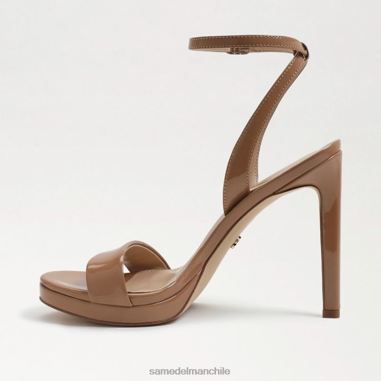 Sam Edelman P802J390 calzado patente de rubor rosa mujer tacón con correa en el tobillo de jade