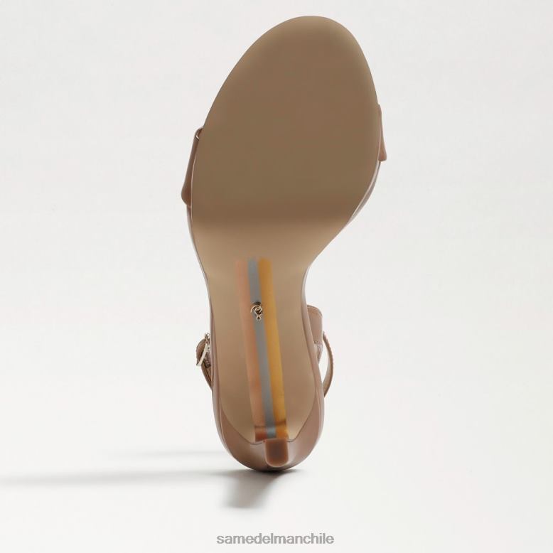 Sam Edelman P802J390 calzado patente de rubor rosa mujer tacón con correa en el tobillo de jade