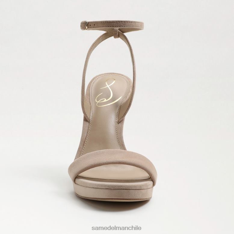 Sam Edelman P802J391 calzado gamuza capuchino mujer tacón con correa en el tobillo de jade