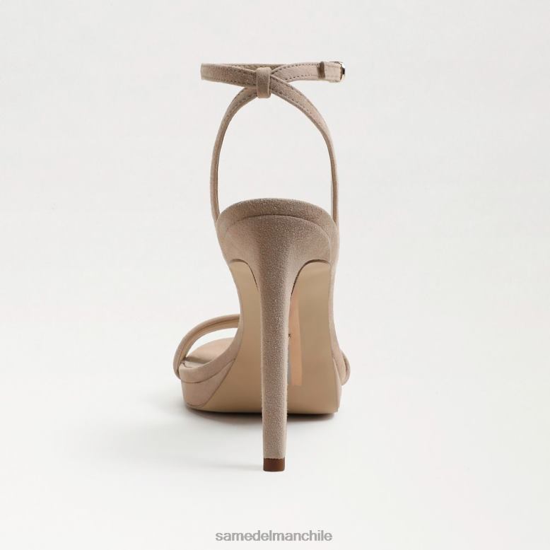 Sam Edelman P802J391 calzado gamuza capuchino mujer tacón con correa en el tobillo de jade