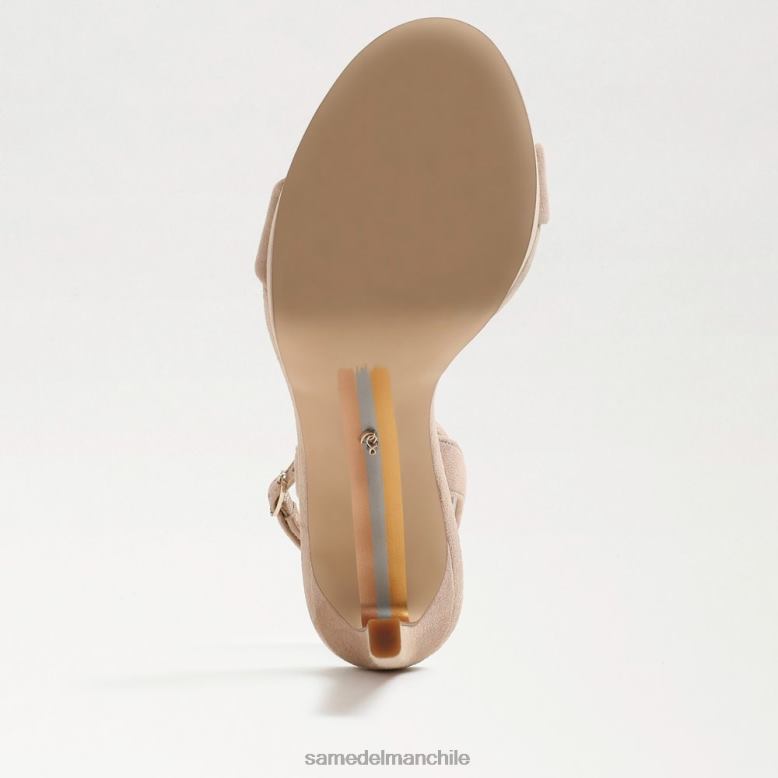 Sam Edelman P802J391 calzado gamuza capuchino mujer tacón con correa en el tobillo de jade